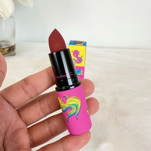 NIB MAC Moon Masterpiece Powder Kiss Lipstick Luck be a Lady - Picture 3 of 8